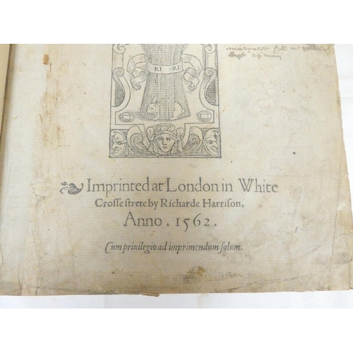 99 - CALVIN JOHN.  The Institution of Christian Religion, written in Latine By Maister John Calvine and t... 