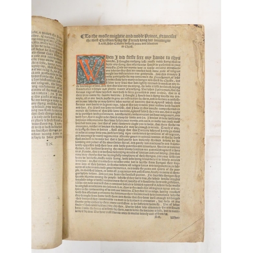 99 - CALVIN JOHN.  The Institution of Christian Religion, written in Latine By Maister John Calvine and t... 