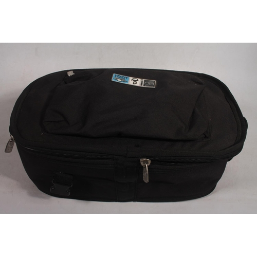 Pair of bongo drums with Protective Racket case.