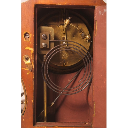 1 - French Rococo style painted giltwood mantel clock, the movement stamped A D Mougin, no.88119, 40cm h... 