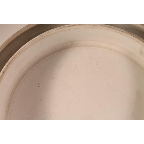 24 - Wedgwood style jasperware blue and white cheese dome on stand decorated with classical scenes, 28cm ... 