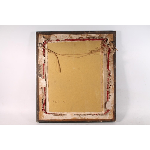 27 - Antique needlework panel depicting a cavalier with deer, in rosewood frame, the frame 52cm x 46cm.