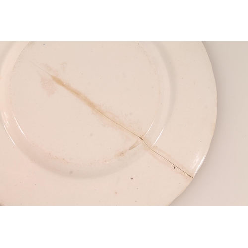 3 - Pair of J M P Bell style Chinese export pearlware dishes with transfer printed chinoiserie scenes an... 