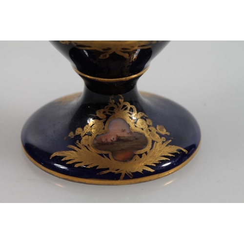 36 - Vienna porcelain jug, a Vienna porcelain trophy with hand-painted vignettes of horses and riders, be... 