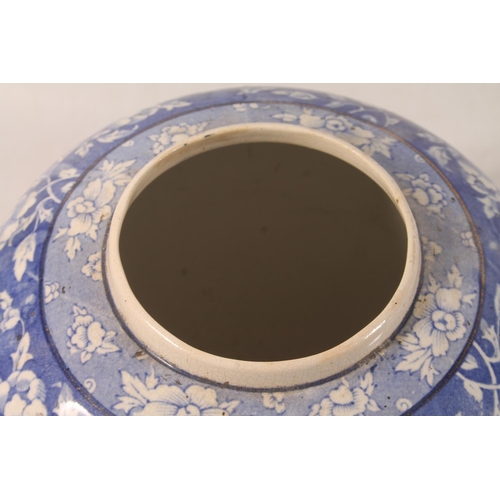 38 - Pair of EPC of Stoke-on-Trent transfer printed baluster vases of ginger jar form decorated with orie... 