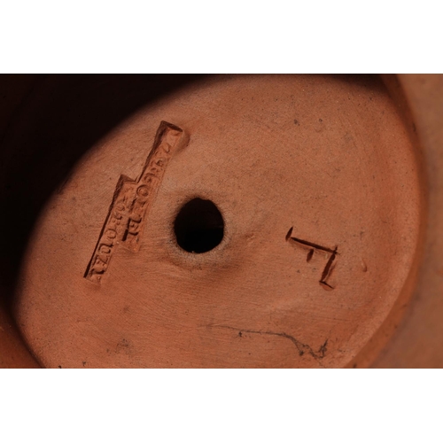 43 - Watcombe of Torquay terracotta statue modelled as a pensive woman, stamped to base, 40cm high.