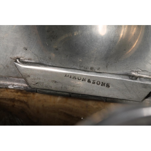 5 - Scottish Victorian agate ware pottery ewer with pewter lid, 30cm high.