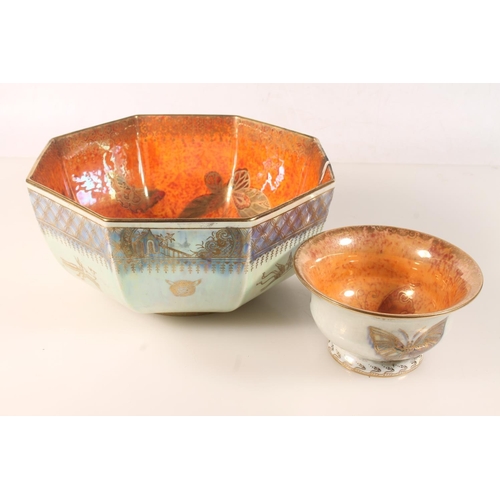 59 - Daisy Makeig-Jones style Wedgwood Fairyland Lustre bowl decorated with insects and mythical creature... 