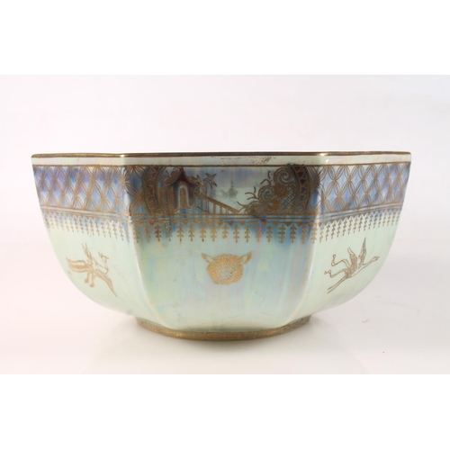 59 - Daisy Makeig-Jones style Wedgwood Fairyland Lustre bowl decorated with insects and mythical creature... 