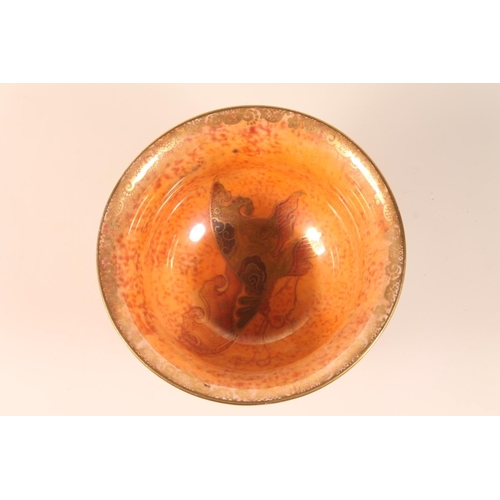 59 - Daisy Makeig-Jones style Wedgwood Fairyland Lustre bowl decorated with insects and mythical creature... 