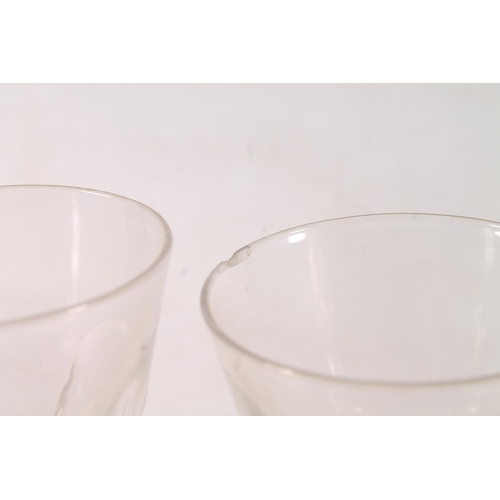 6 - Six 19th century ale glasses, the largest 17cm high.