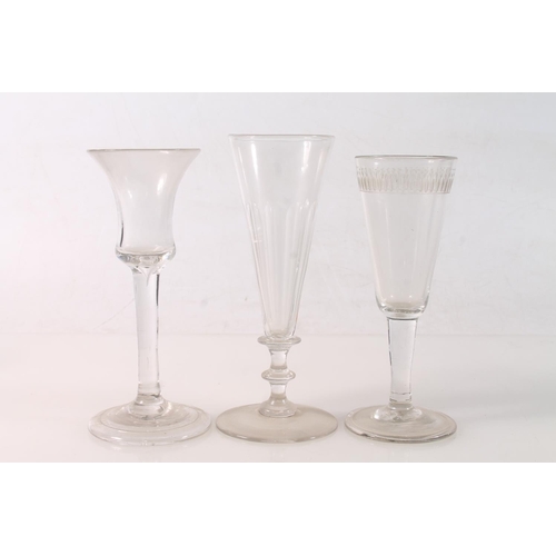 6 - Six 19th century ale glasses, the largest 17cm high.