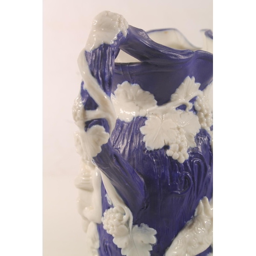 7 - Samuel Alcock & Co. Naomi and her Daughters-in-law pink and white relief decorated jug., 20cm hi... 