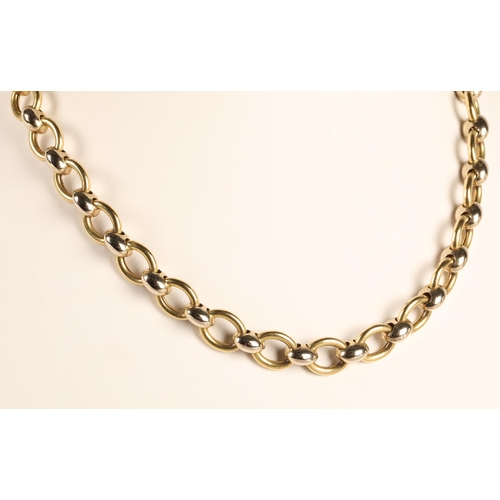 68 - 18ct yellow gold link necklace, 45cm long, weight 35g