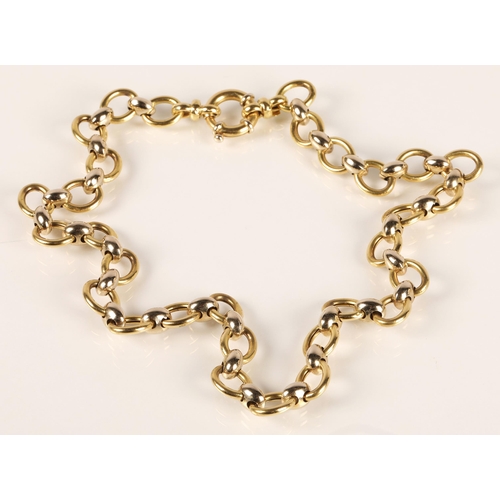 68 - 18ct yellow gold link necklace, 45cm long, weight 35g