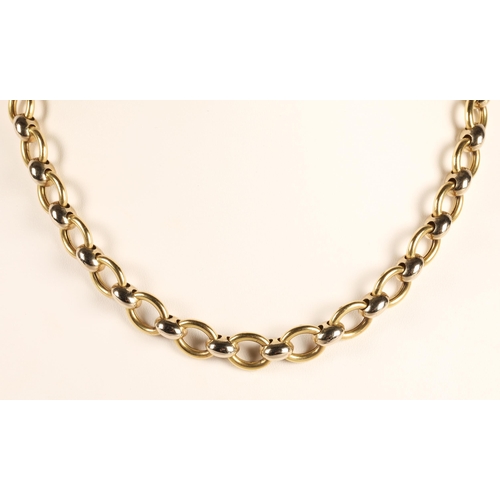 68 - 18ct yellow gold link necklace, 45cm long, weight 35g