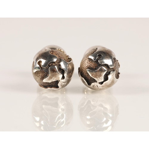 69 - Pair of silver Tiffany cufflinks with box