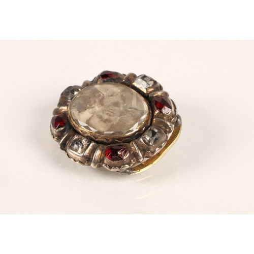 70 - Group of Georgian and later jewellery to include a mourning brooch or bracelet link with central por... 