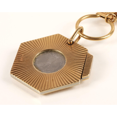 72A - 9ct gold mounted cigar cutter, 9ct gold piercer and 9ct gold keyring, gross weight 32g... 