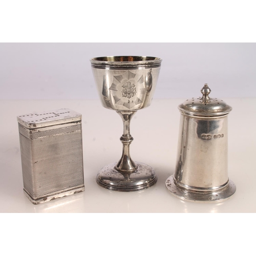 29 - Victorian small silver communion chalice, Rawlings and Summers 1863, together with a hallmarked silv... 