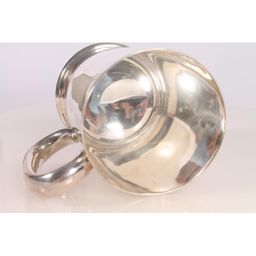 36 - Geo. V silver tankard, of plain form with loop handle, Atkin Bros. Sheffield 1943, 345g, H13cm.
