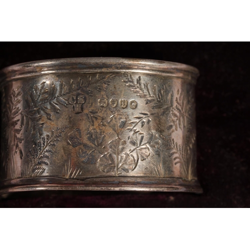 48 - Cased silver four piece christening set comprising fork, spoon, christening mug and napkin ring, Lon... 