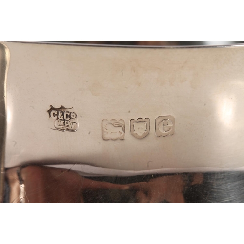 8 - Victorian silver porringer, the shaped body engraved with personalisation, with S-scroll handles, Gi... 