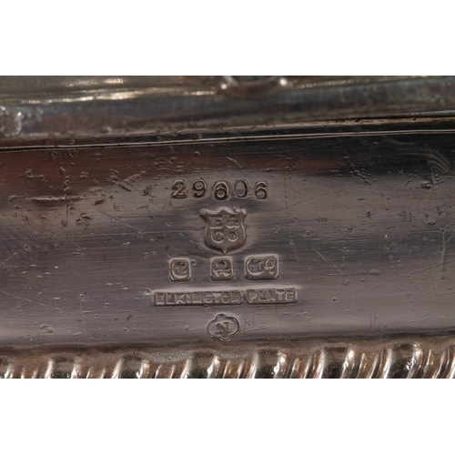 24 - Elkington and Co. silver plated samovar, late 19th century, the urn finial over a domed and embossed... 