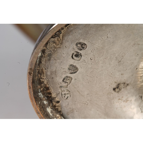 40 - Geo III sterling silver swing handled basket of plain oval form, raised on pedestal style base,&nbsp... 