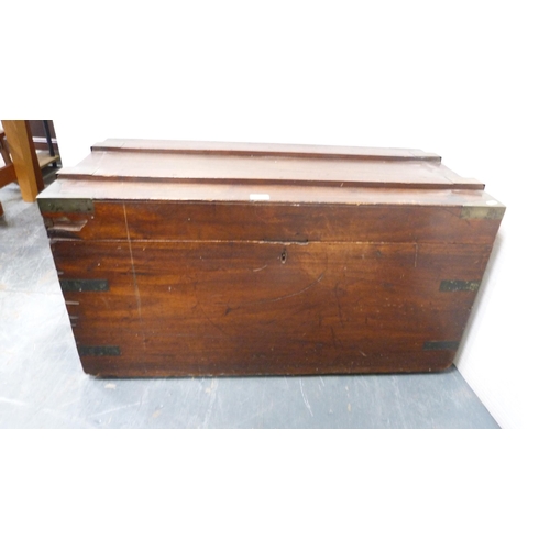 356 - Brass-bound camphorwood blanket chest, c. early 20th century.