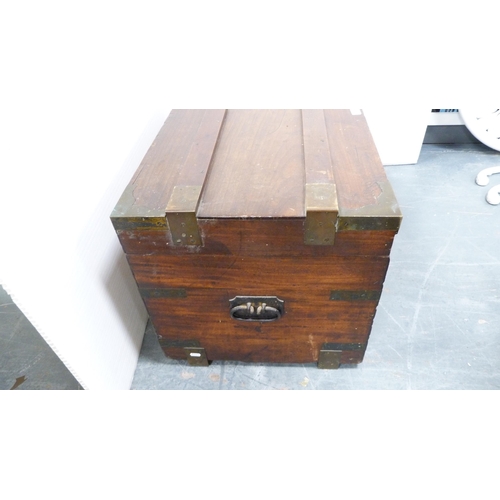 356 - Brass-bound camphorwood blanket chest, c. early 20th century.