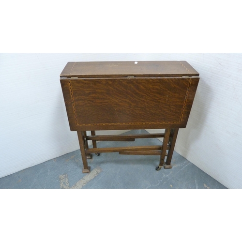 357 - Sutherland table, triple dressing glass and a John Lewis lamp table.