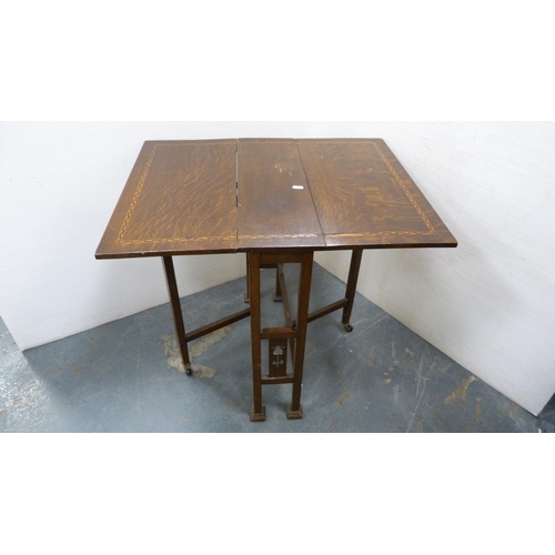 357 - Sutherland table, triple dressing glass and a John Lewis lamp table.