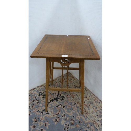 419 - Arts & Crafts oak occasional table in the manner of Shapland & Petter.