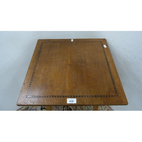 419 - Arts & Crafts oak occasional table in the manner of Shapland & Petter.