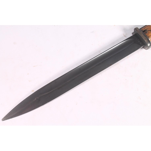 WWII era German Seitengewehr S84/98 knife bayonet, the fullered blued ...