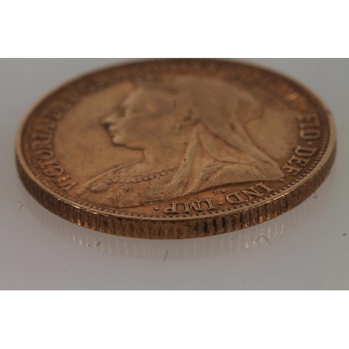 1679 - UNITED KINGDOM Queen Victoria (1837-1901) gold sovereign 1899 M (Melbourne Mint Australia), old veil... 