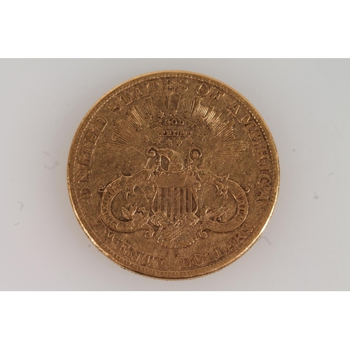 1683 - UNITED STATES OF AMERICA USA gold twenty dollar $20 double eagle coin 1902 S, San Francisco Mint, mi... 