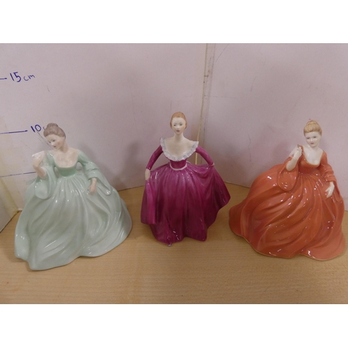 27 - Five small Coalport figures to include 'Andrea', small Royal Doulton figure 'Fragrance', and a Beswi... 