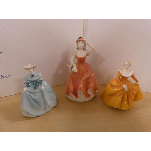 27 - Five small Coalport figures to include 'Andrea', small Royal Doulton figure 'Fragrance', and a Beswi... 
