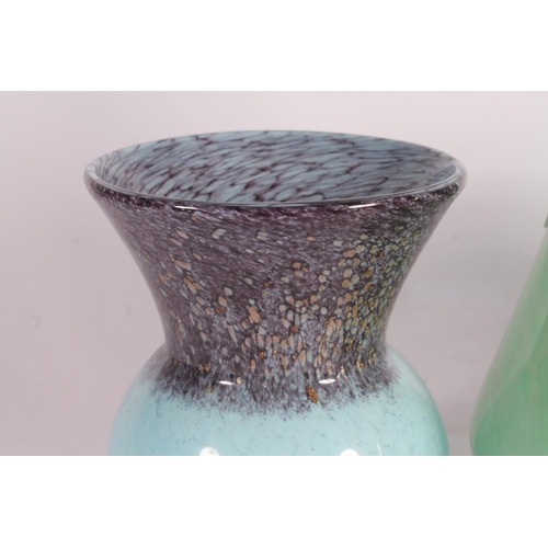 19 - Scottish Art Glass vases and bowls, largest 31.5cm high.