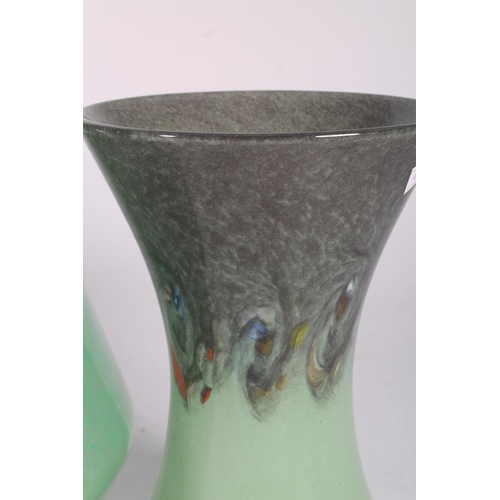 19 - Scottish Art Glass vases and bowls, largest 31.5cm high.