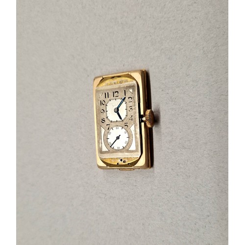 90 - Vintage Gentleman's Rolex Prince 9ct gold two tone wrist watch, rectangular silvered dial with numbe... 