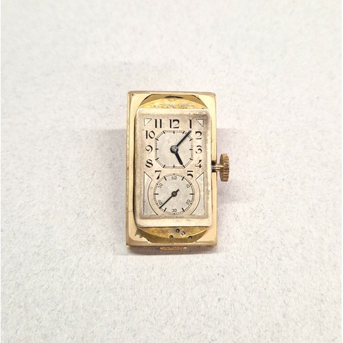 90 - Vintage Gentleman's Rolex Prince 9ct gold two tone wrist watch, rectangular silvered dial with numbe... 