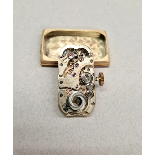 90 - Vintage Gentleman's Rolex Prince 9ct gold two tone wrist watch, rectangular silvered dial with numbe... 