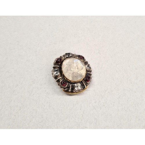 70 - Group of Georgian and later jewellery to include a mourning brooch or bracelet link with central por... 