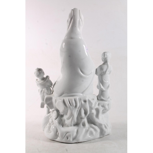 20 - Modern Chinese blanc-de-chine figurine, 31cm high.