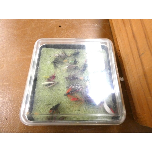 13 - Large box of fishing flies etc.