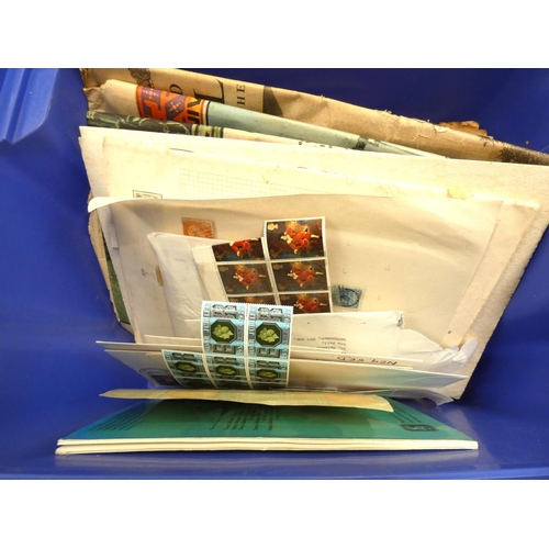 14 - Box of stamps and empheneria.