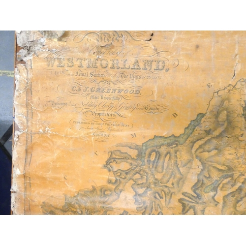 50 - Two antique maps of Westmorland by C&J Greenwood 1824.